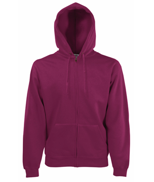 FELPA CAPPUCCIO ZIP PREMIUM ( FRUIT OF THE LOOM ) bordeaux